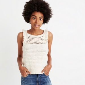 Madewell Ruffle Crochet Sweater Tank